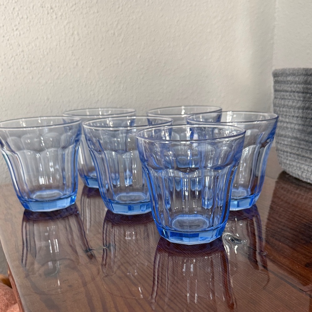 Blue Glass Tumbler Set